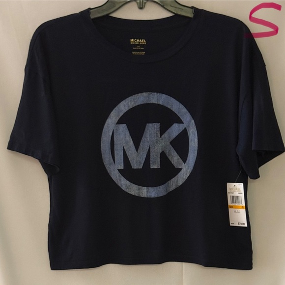 Michael Kors Tops - Michael Kors Navy Blue Logo T-Shirt